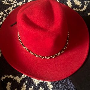 Liz Claiborne Red fedora